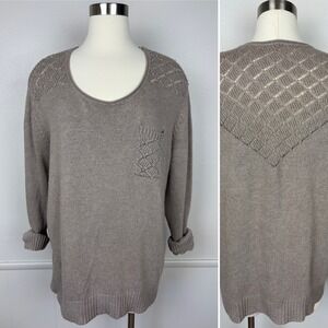 Gertie‎ Wool Angora Sweater Beaded Knit Brown Rolled Neck Cottagecore Grannycore